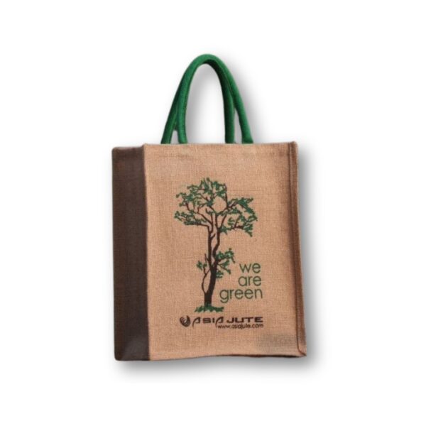 Corporate campaign embroideried jute bag