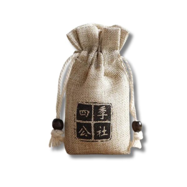 Flat bottom cotton linen bag printed logo