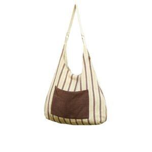 Striped Cotton Sling Bag