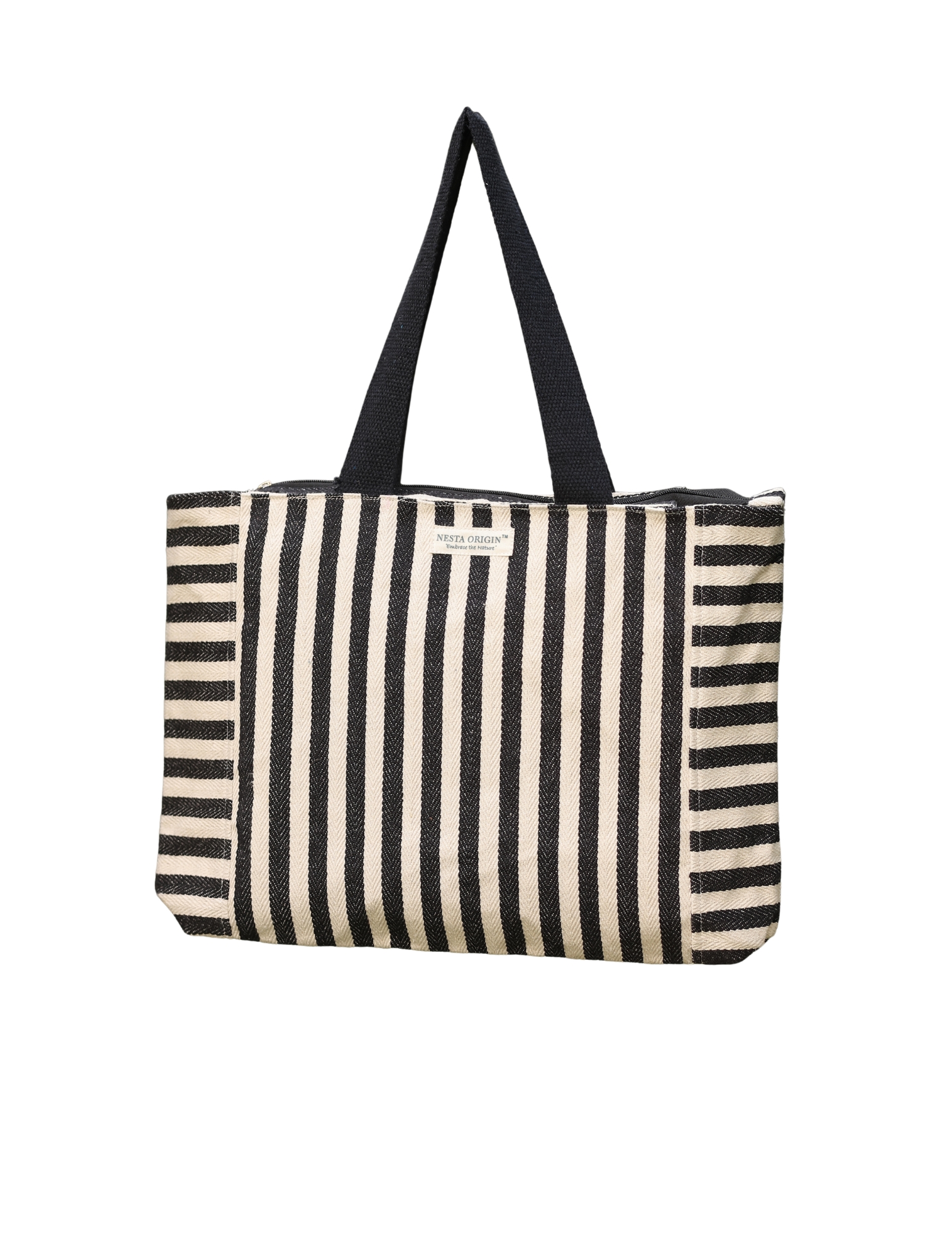 Striped Cotton Laptop Bag